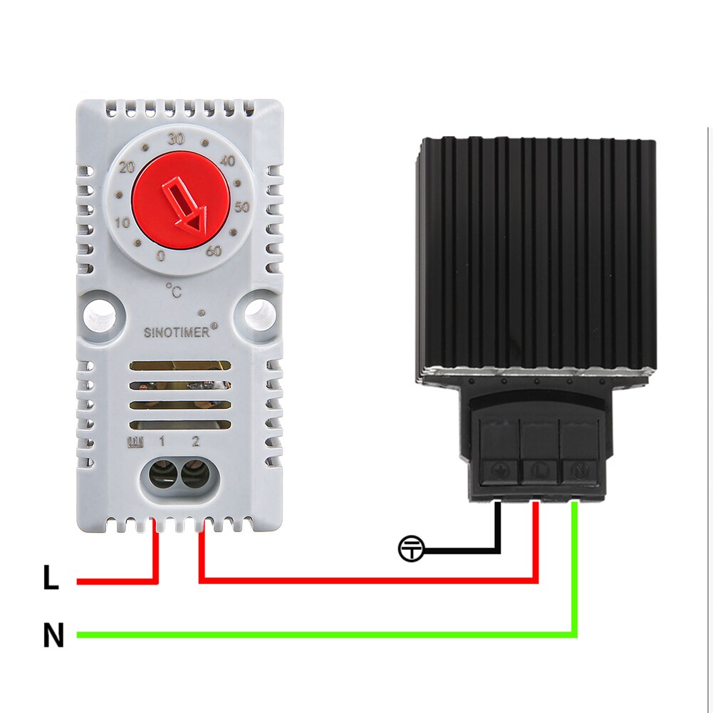 0-60°C Cabinet Mechanical Temperature Controller Normally Open/Closed Compact Thermostat Thermoregulator for Heating Cooling