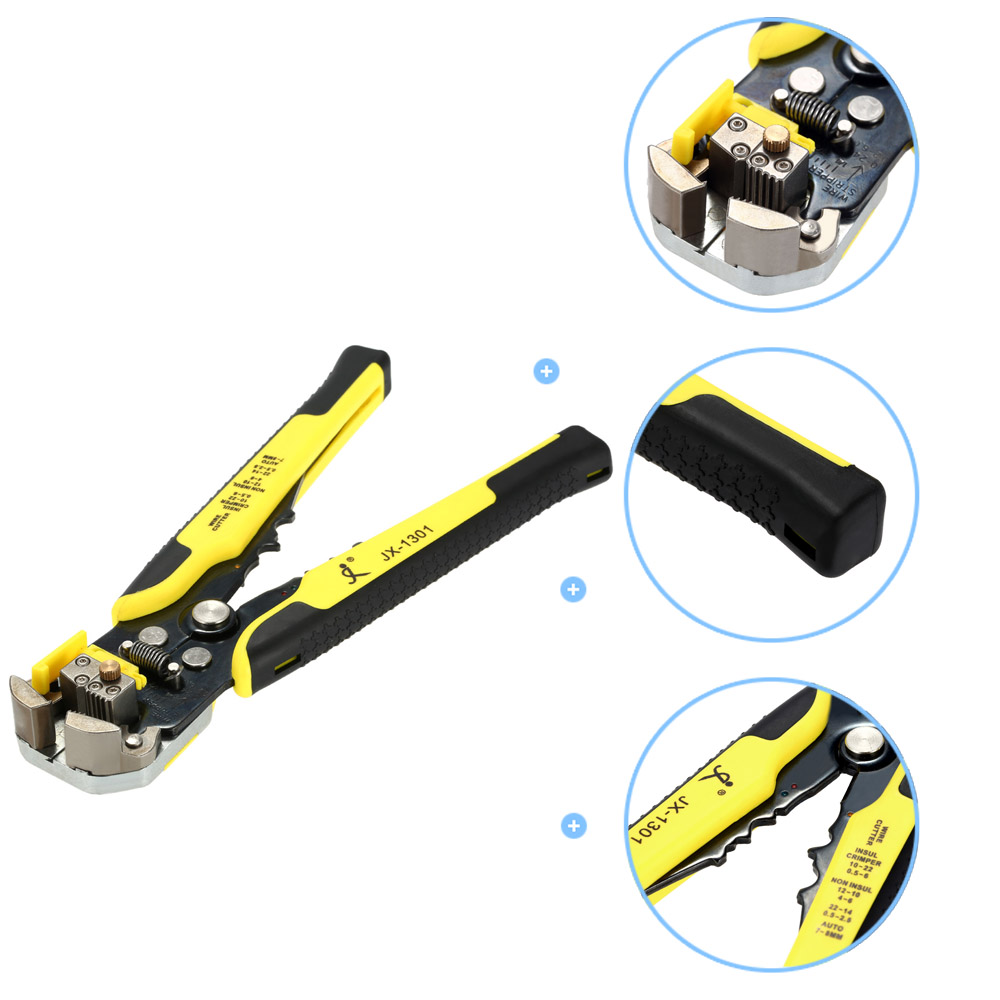 Cable Wire Stripper Automatic Crimping Tool Peeling Pliers Adjustable Terminal Cutter Wire multitool Crimper JX-1301