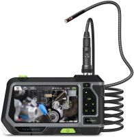 Dual Lens Camera Endoscope with 5" IPS Monitor Teslong NTS500 Industrial Waterproof Borescope Car Pipe Inspection Camera