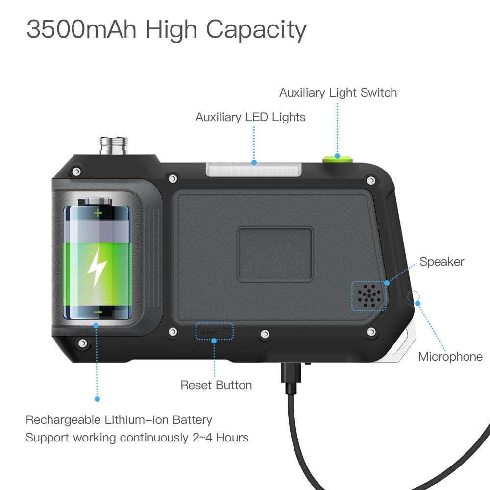 Dual Lens Camera Endoscope with 5" IPS Monitor Teslong NTS500 Industrial Waterproof Borescope Car Pipe Inspection Camera