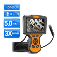 Single & Dual Lens Inspection Camera Endoscope with 5" IPS LCD Screen 8mm HD Borescope Sewer Camera with LED Flashlight