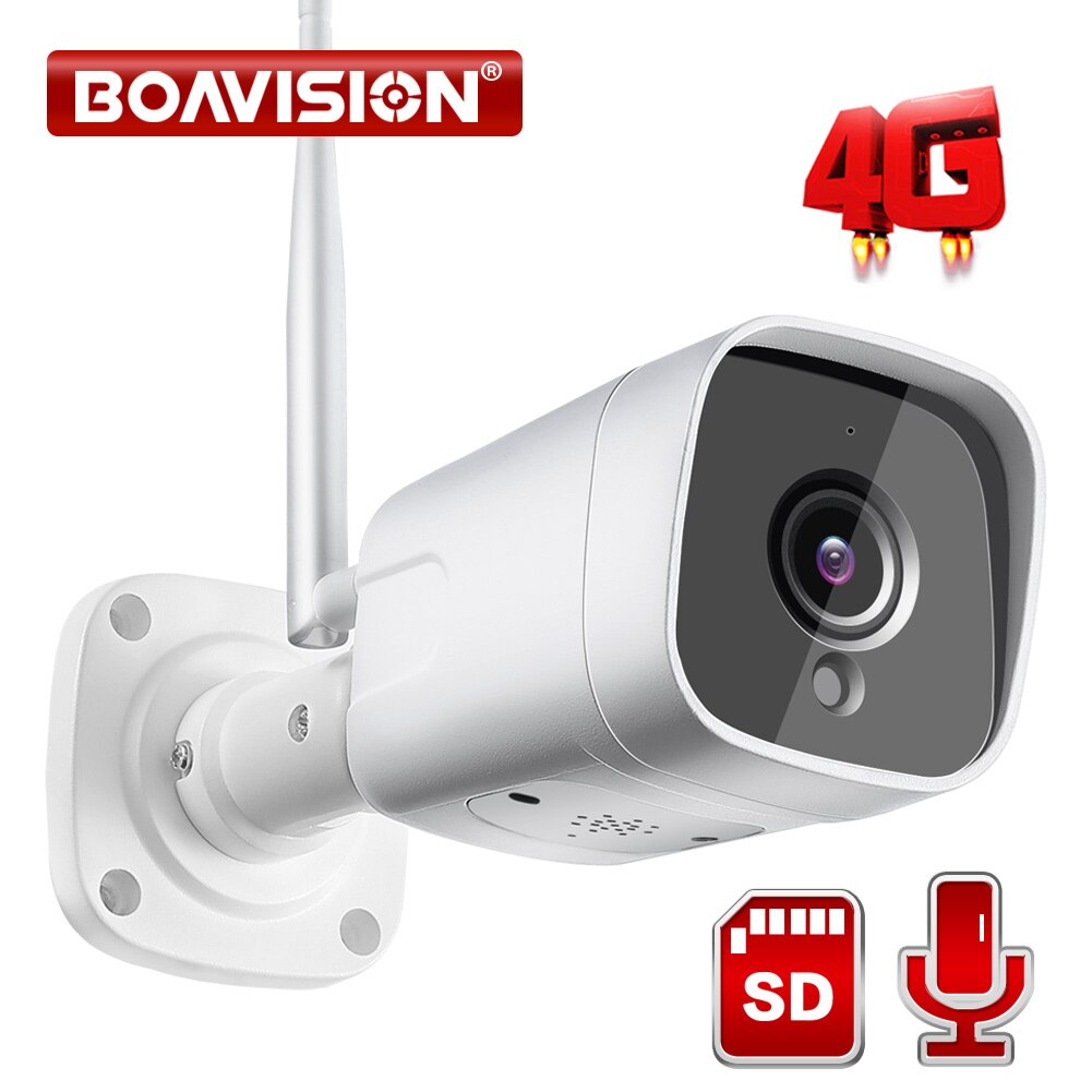 HD 1080P 5MP Bullet 3G 4G Camera Wireless GSM SIM Card Outdoor Waterproof Two Way Audio CCTV Camera Night Vision 20M P2P CamHi