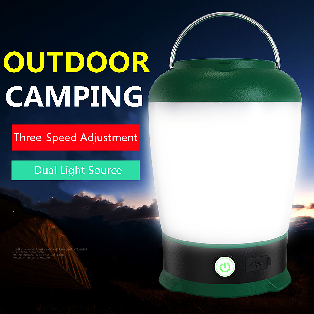 USB Rechargeable Camping LED Light Portable Outdoor Lamp Camping Lantern Waterproof Tents Hiking Night Light Hanging Lamp