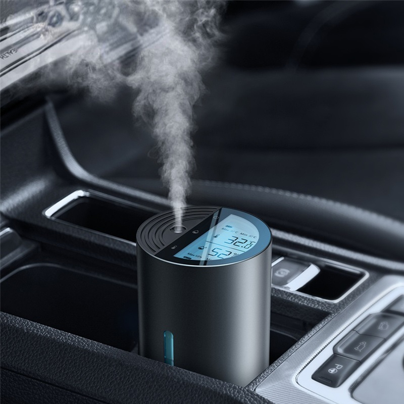 Car Air Humidifier Diffuser 260mL With Temperature And Humidity Sensing For Auto Home Office Air USB Humidifier