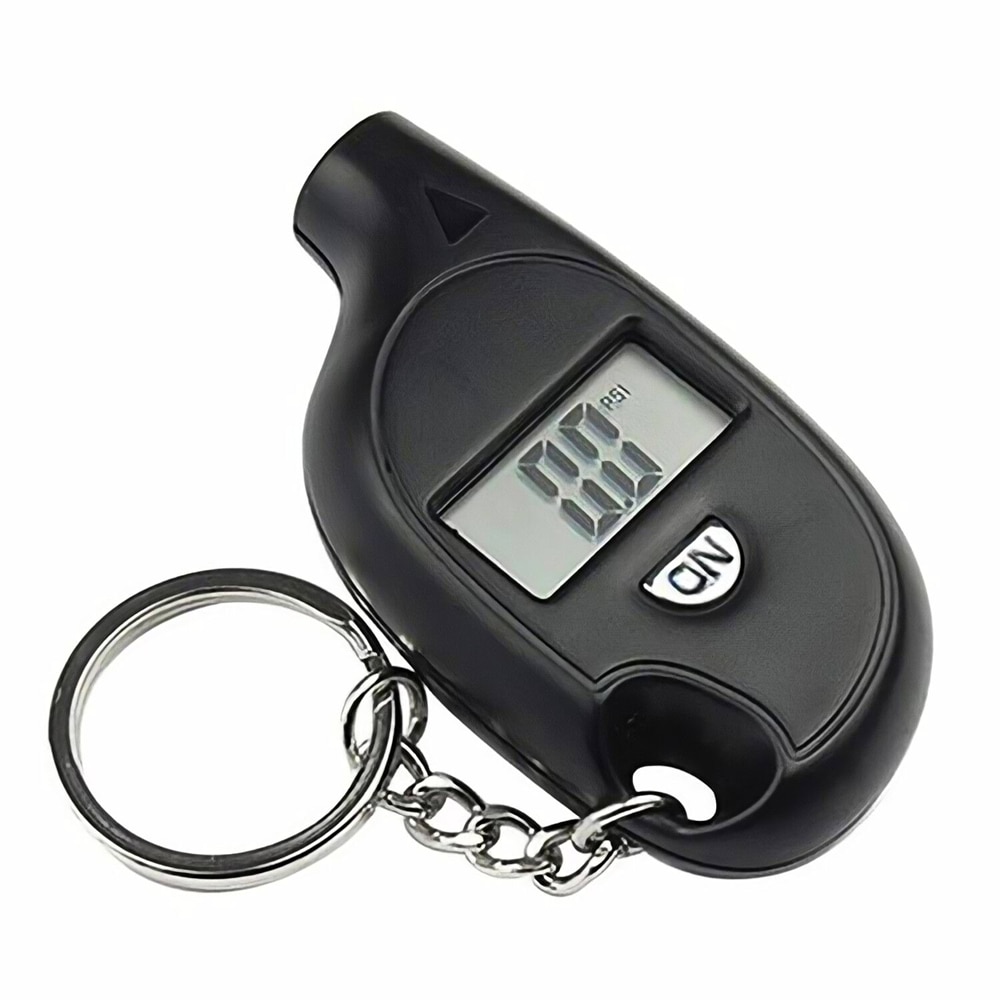 Mini Keychain Style Portable Tire Gauge Digital Lcd Display Car Air Pressure Tester Meter Auto Motorcycle Safety Tire Pressure Gauge