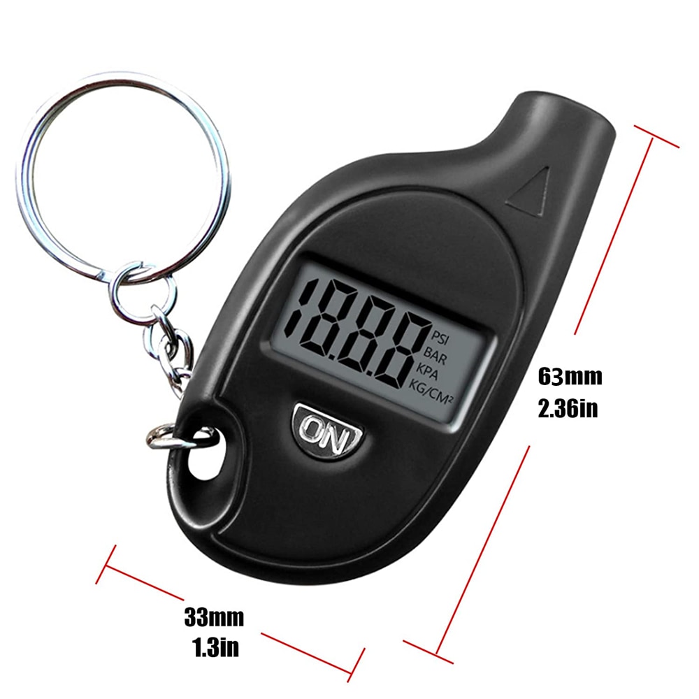 Mini Keychain Style Portable Tire Gauge Digital Lcd Display Car Air Pressure Tester Meter Auto Motorcycle Safety Tire Pressure Gauge