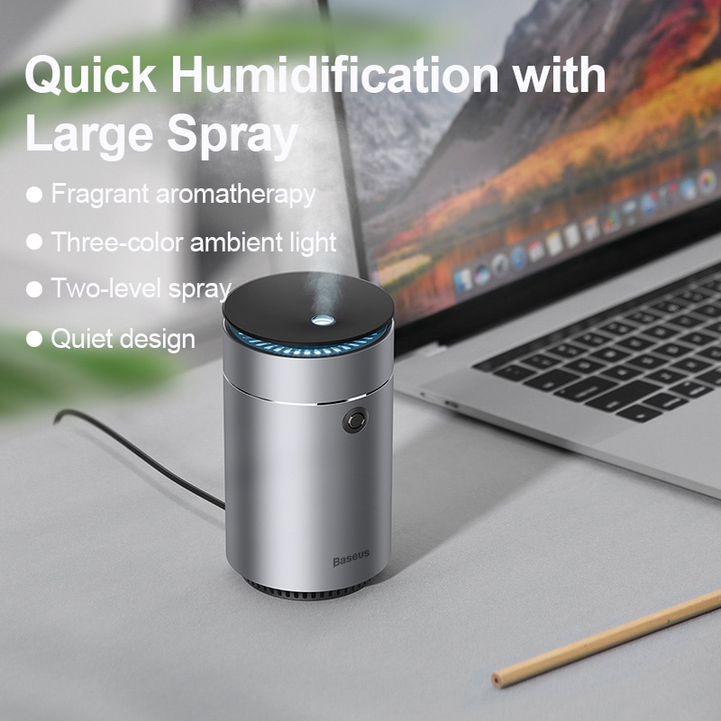 Car Air Purifier Humidifie Auto Aroma Diffuser Essential Oil Car Air Freshener Nano Disinfectant Diffuser For Car Home