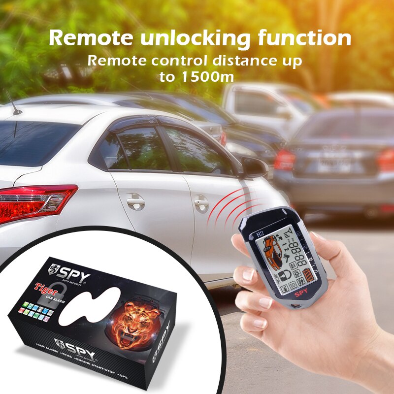 Remote Starter LCD Display Two-way Car Alarm With Autostart Engine Start Stop Central Locking Auto Ignition System Immobilizer