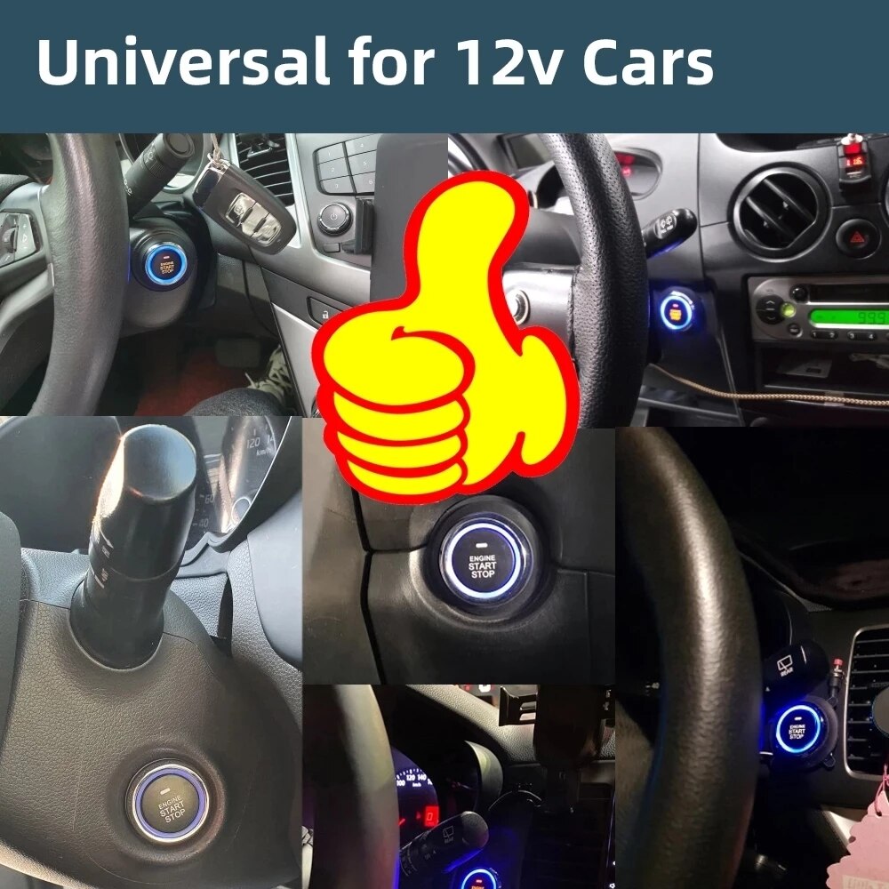 Mobile Phone Control Car Start Engine Remotely Keyless Entry System Ignition Start Stop Button Alarm With Autostart Remote start