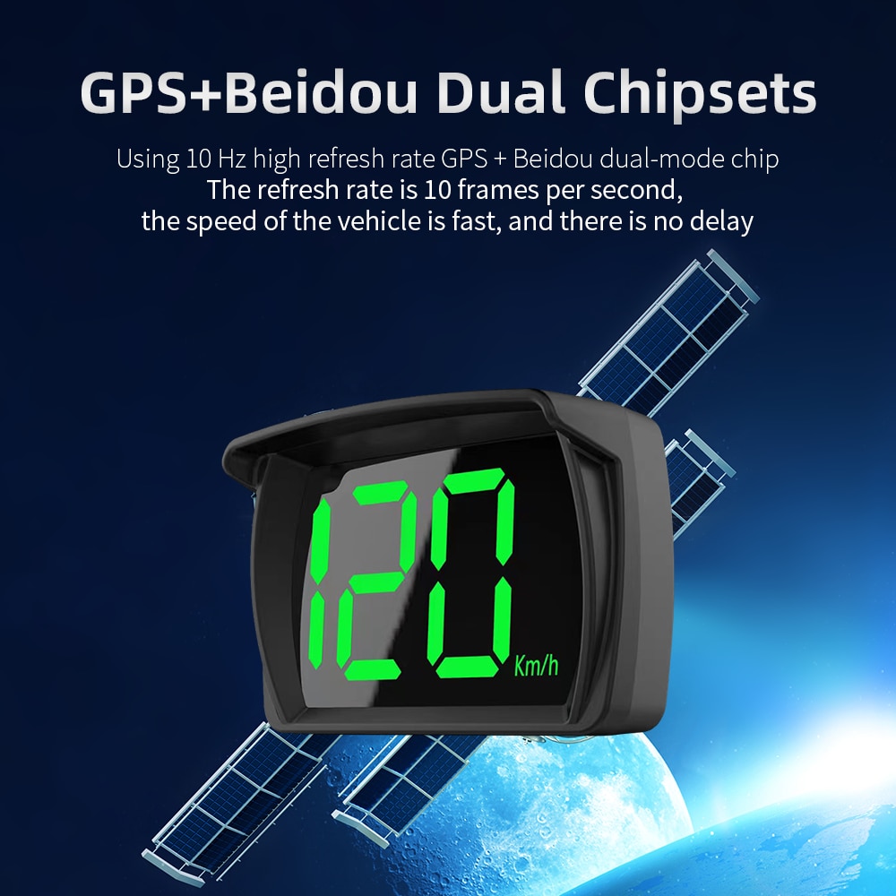 GPS KMH MPH Car Auto Head Up Display Digital Speedometer car HUD Big Font Speed On-board Computer for Car