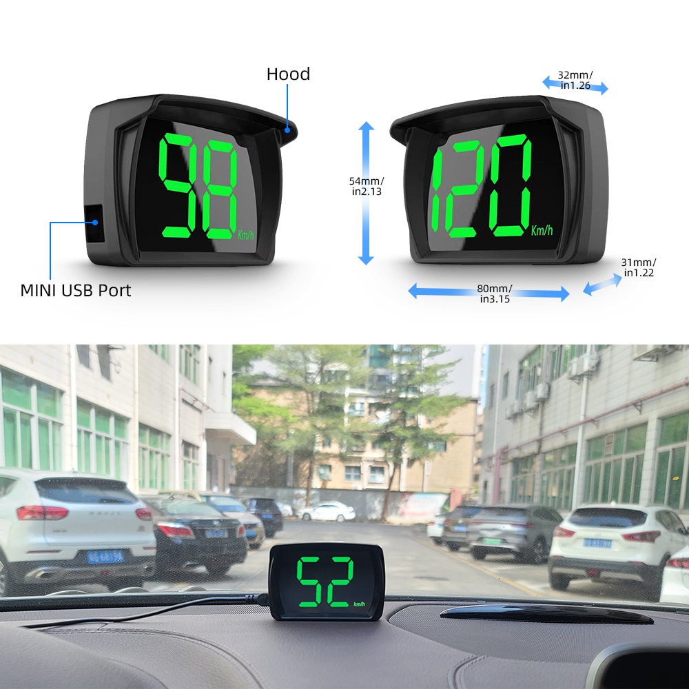 GPS KMH MPH Car Auto Head Up Display Digital Speedometer car HUD Big Font Speed On-board Computer for Car