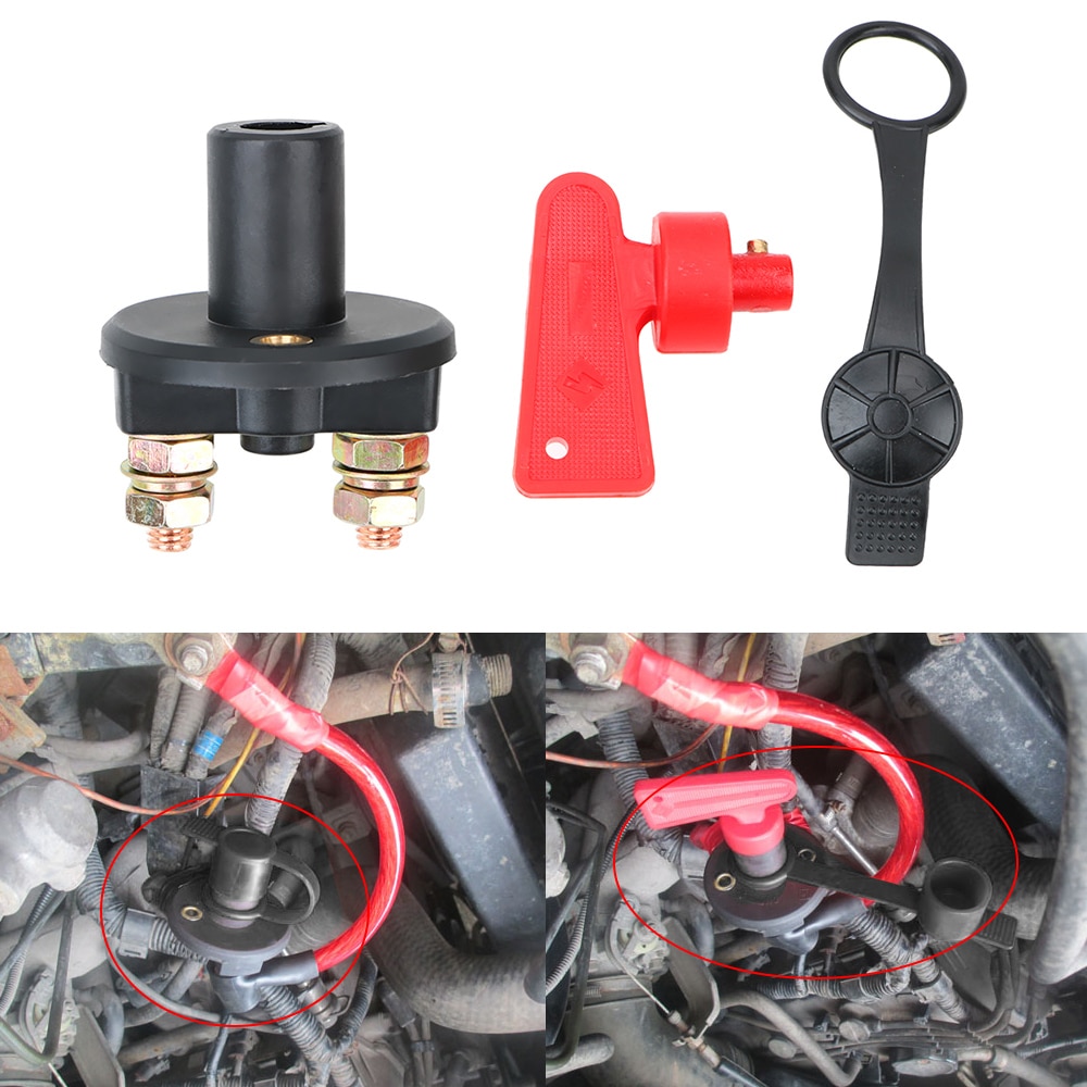 Car Battery Disconnect Switch Power Isolator 1 Removable Keys For Truck Marine ATV Cut Off Kill Switch Car Accessories