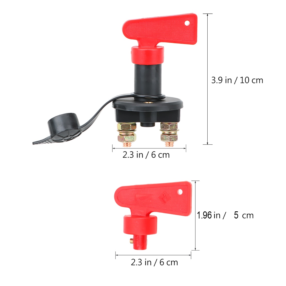 Car Battery Disconnect Switch Power Isolator 1 Removable Keys For Truck Marine ATV Cut Off Kill Switch Car Accessories