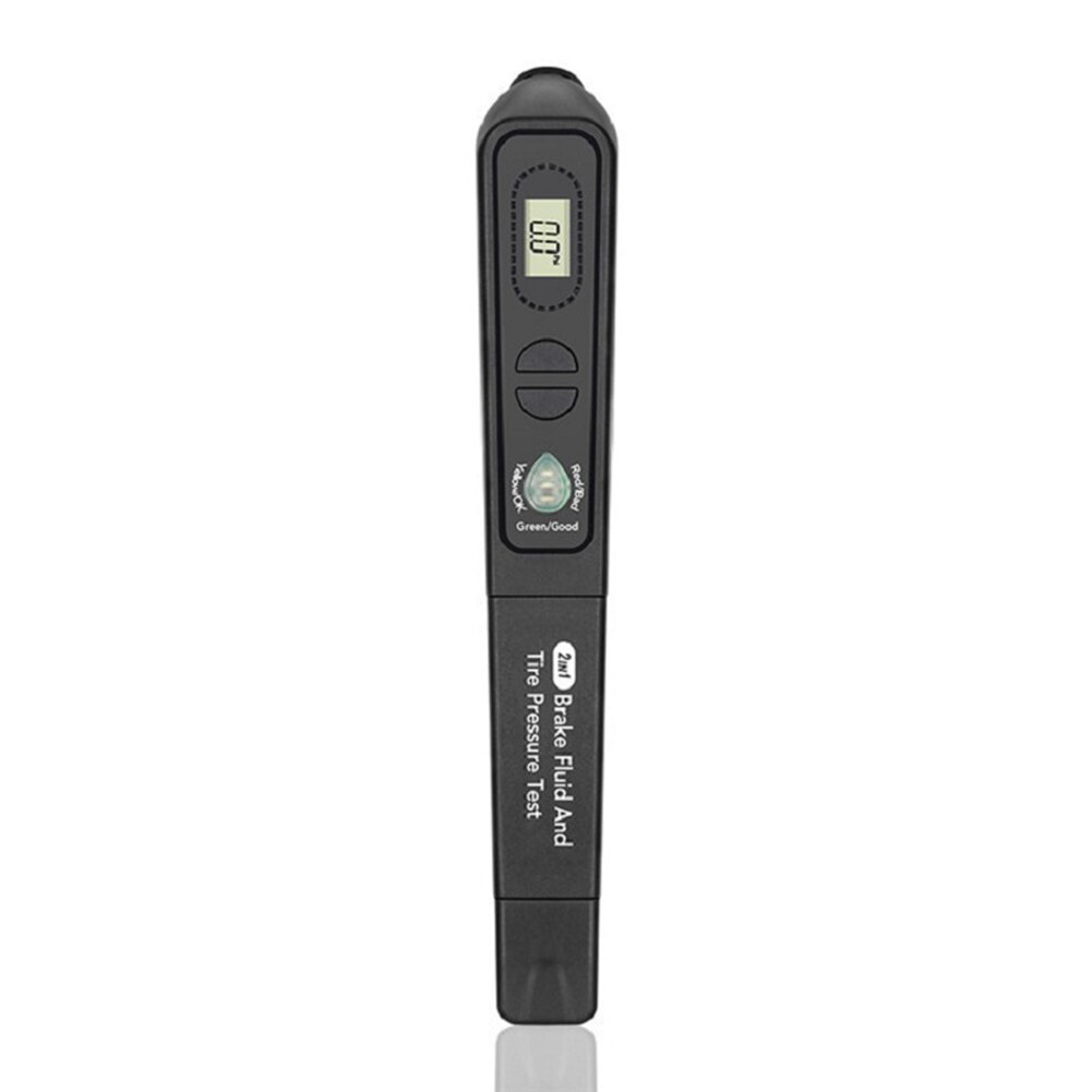 2 in 1 Universal Car Brake Fluid Tester Tire Pressure Gauge Digital Quality Check Pen Vehicle Testing Tool for Automobile