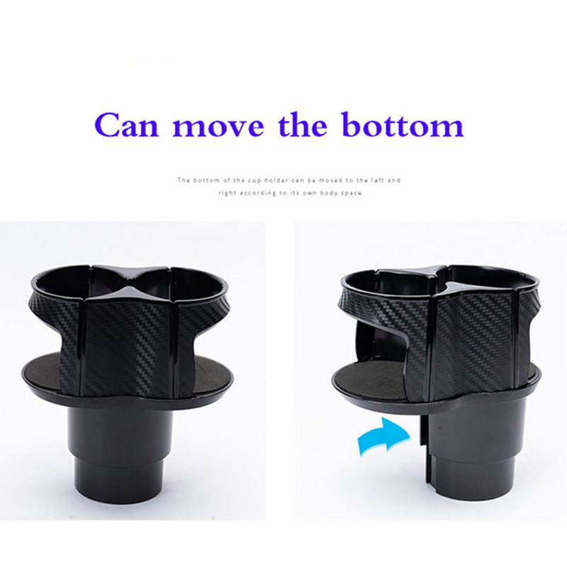 Car Center Console Dual Cup Holder Expander, 2 In 1 Multifunctional 2 Cup Mount Extender, Unique Design Soft Drink Can Bottle