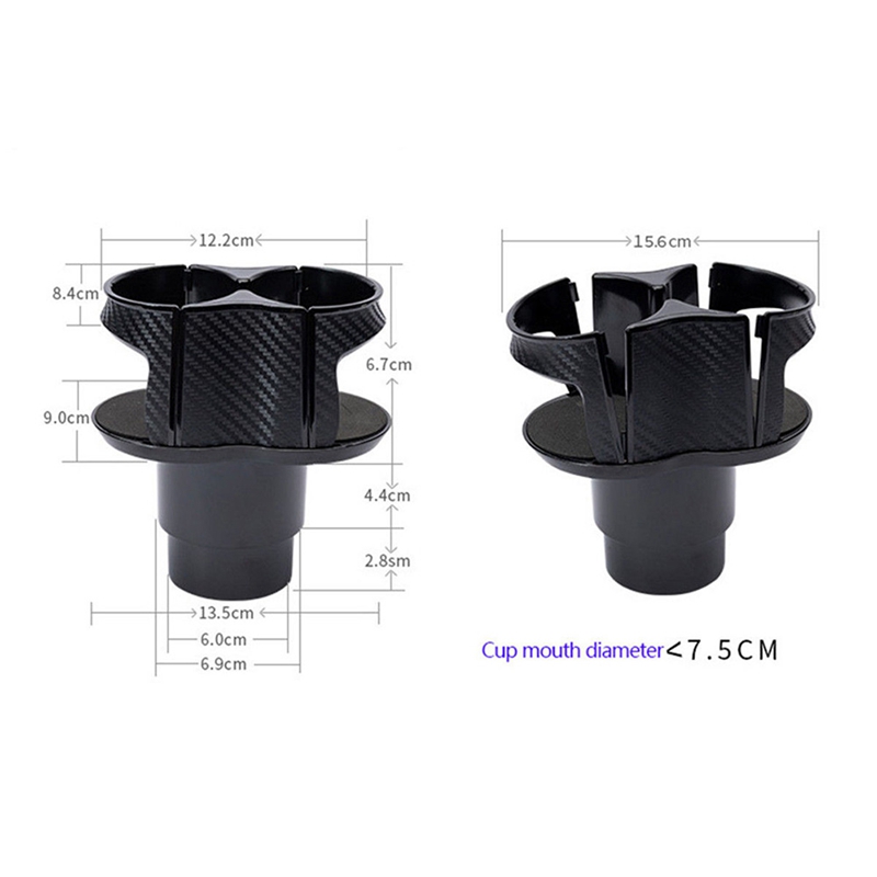 Car Center Console Dual Cup Holder Expander, 2 In 1 Multifunctional 2 Cup Mount Extender, Unique Design Soft Drink Can Bottle