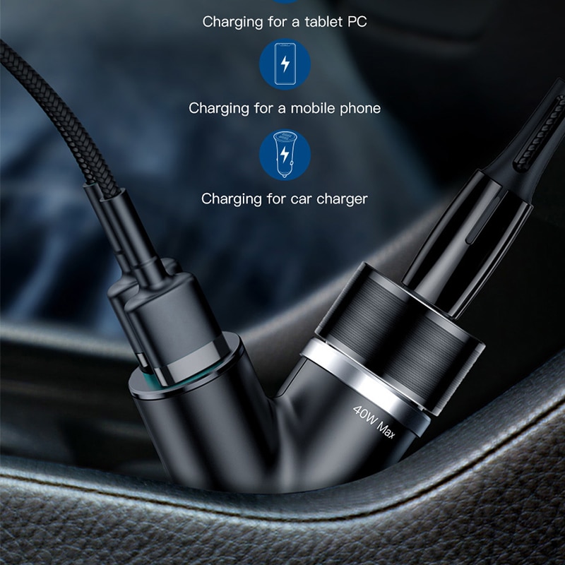 Car Charger 40W Double USB Shunt For iPhone Samsung Xiaomi mi 3.4A Fast Car Charger Power Adapter Car Cigarette Lighter