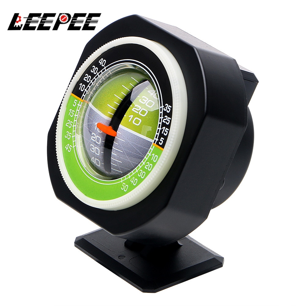 Car Compass Built-in LED Inclinometer Angle Car Vehicle Declinometer Gradient Auto Slope Meter Level High-precision