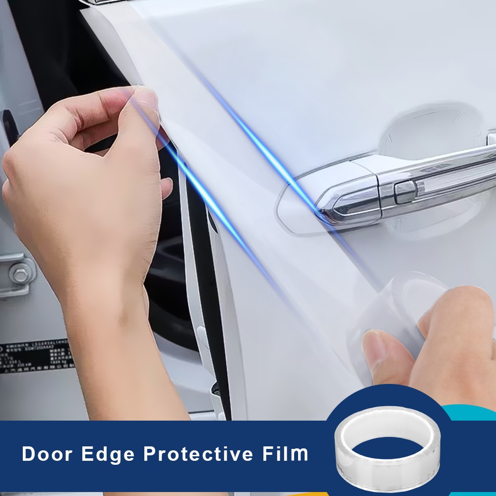 Car Door Edges Guard Door Scratch Protector Anti-scratch Wrap Car Trunk Door Sill Sticker Paint Protection Film Styling Moulding
