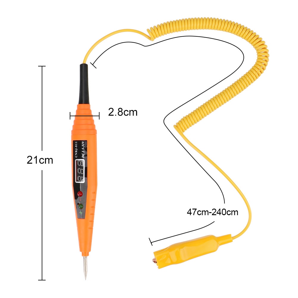 Car Electrical Circuit Test Pen Self Diagnosis Digital Display Voltage Test Pen Power Probe Pencil Car Diagnostic Tools Detector