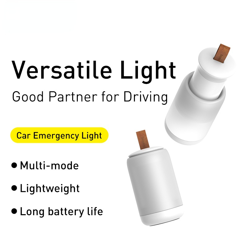 Car Emergency Light Magnetic Adsorption Bedroom Camping Night Light SOS Light 4 Light Modes Rechargeable For Car & Home