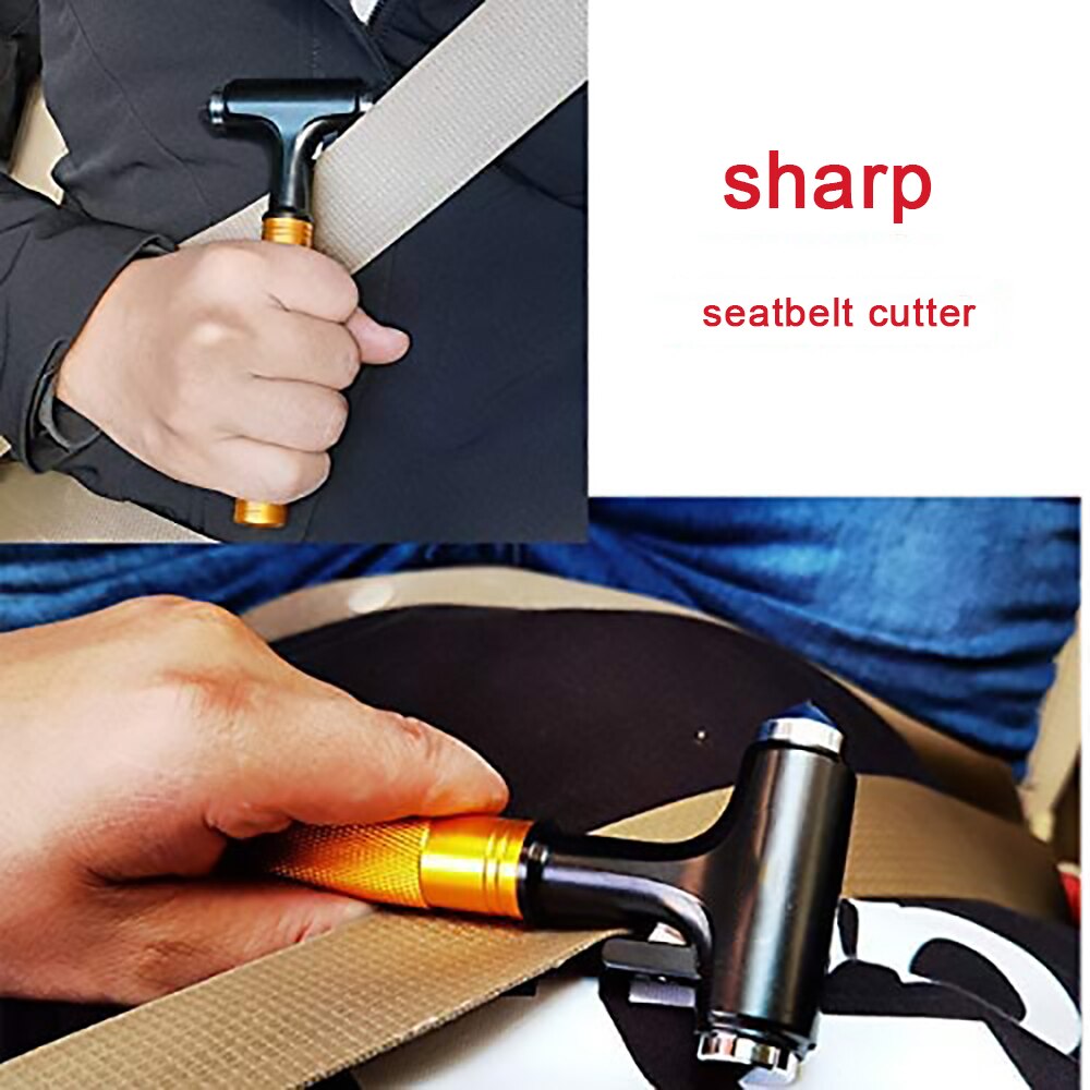 Premium Car Glass Breaker with Seat Belt Cutter Automotive Safety Hammer mergecy Escape Tool Vehicle Hard Aluminium Alloy Hammer