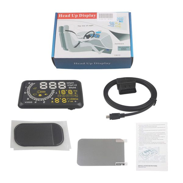 W02 Car OBD II HUD ASH-4C Head Up Display 5.5 Inch Comprehensive Display