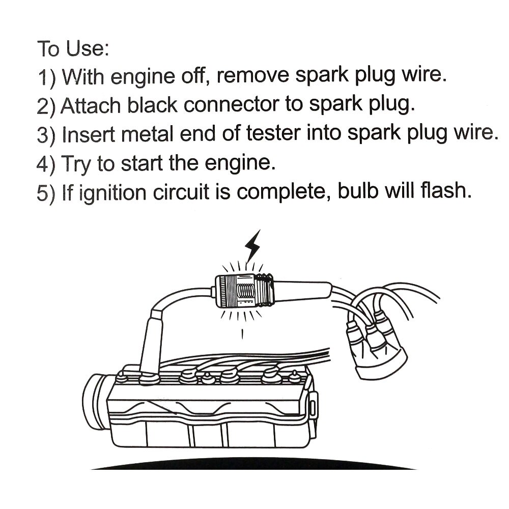 Car Ignition Spark Tester Spark Plug Ignition System Coil Engine In Line Auto Diagnostic Tester Tool