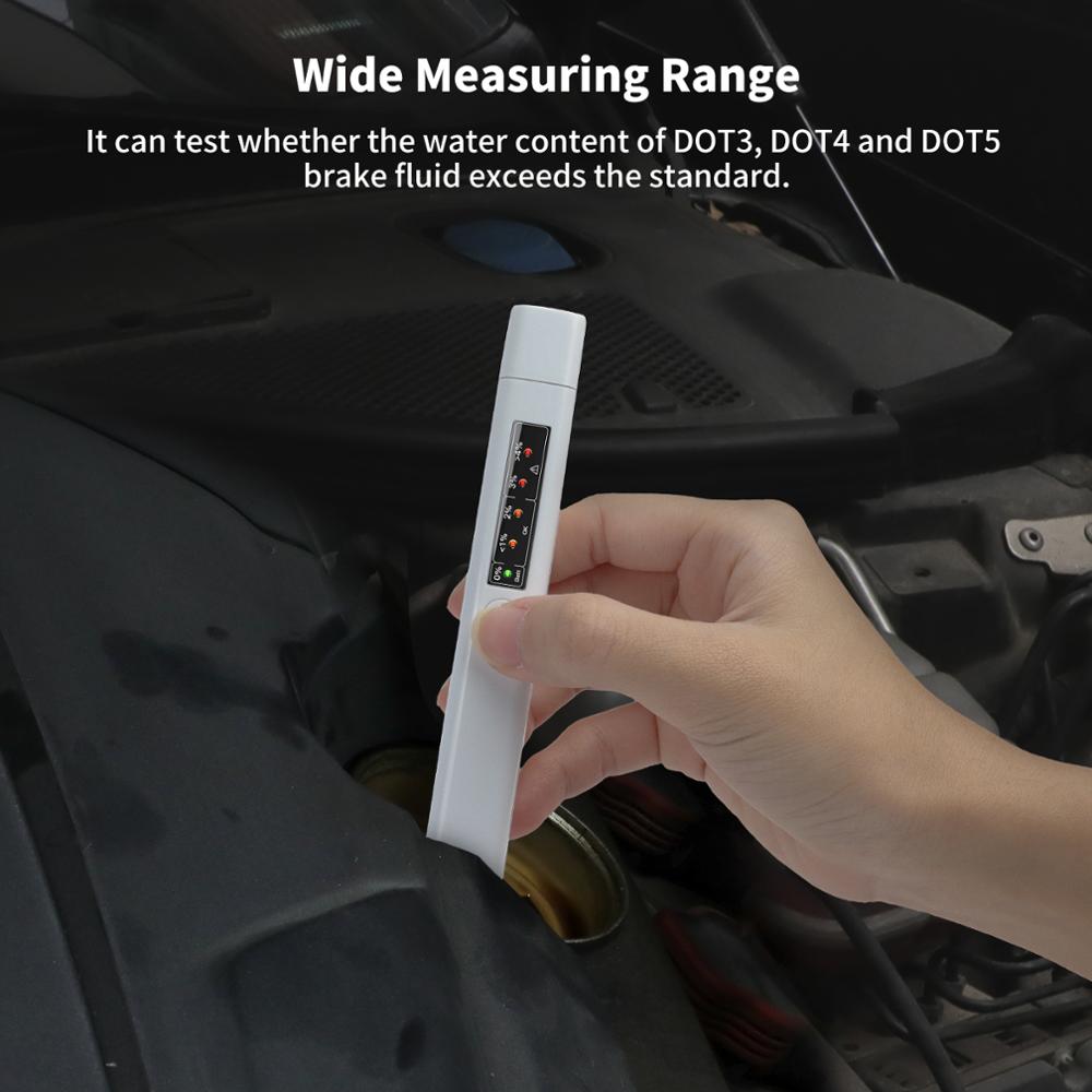 Car Liquid testing Brake Fluid Tester Pen for DOT3/DOT4 Car Diagnostic Tools 5 LED Oil Quality Check Pen Brake Fluid Tester