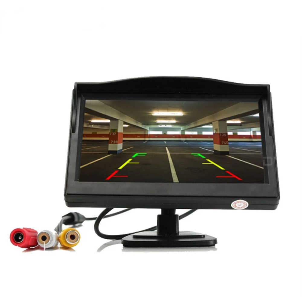 5 Inch Car Monitor TFT LCD HD Digital Screen 2 Way Video Input Colorful For Reverse Rear View Camera Monitor LCD Backup Parking