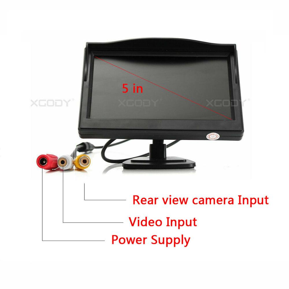 5 Inch Car Monitor TFT LCD HD Digital Screen 2 Way Video Input Colorful For Reverse Rear View Camera Monitor LCD Backup Parking
