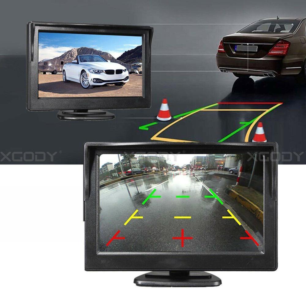 5 Inch Car Monitor TFT LCD HD Digital Screen 2 Way Video Input Colorful For Reverse Rear View Camera Monitor LCD Backup Parking