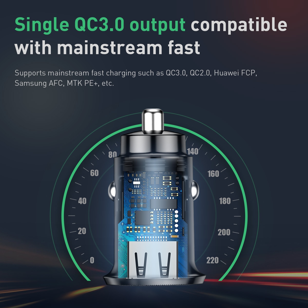 Mini USB Car Charger Quick Charge 3.0 Car Phone Charger for Xiaomi mi mi Samsung iPhone QC3.0 QC Fast Mobile Car Charging