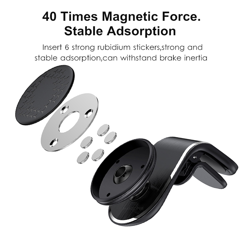 Car Phone Holder Universal Magnetic Air Vent Mount Phone Car Holder For iPhone Samsung Xiaomi GPS Support Car Gadget Accessories