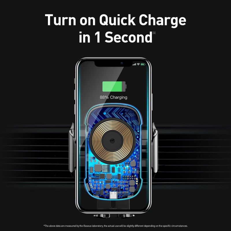 Car Phone Holder Charger For iPhone 11 Pro Max Samsung Fast Wireless Charging Intelligent 15W Qi Wireless Car Charger