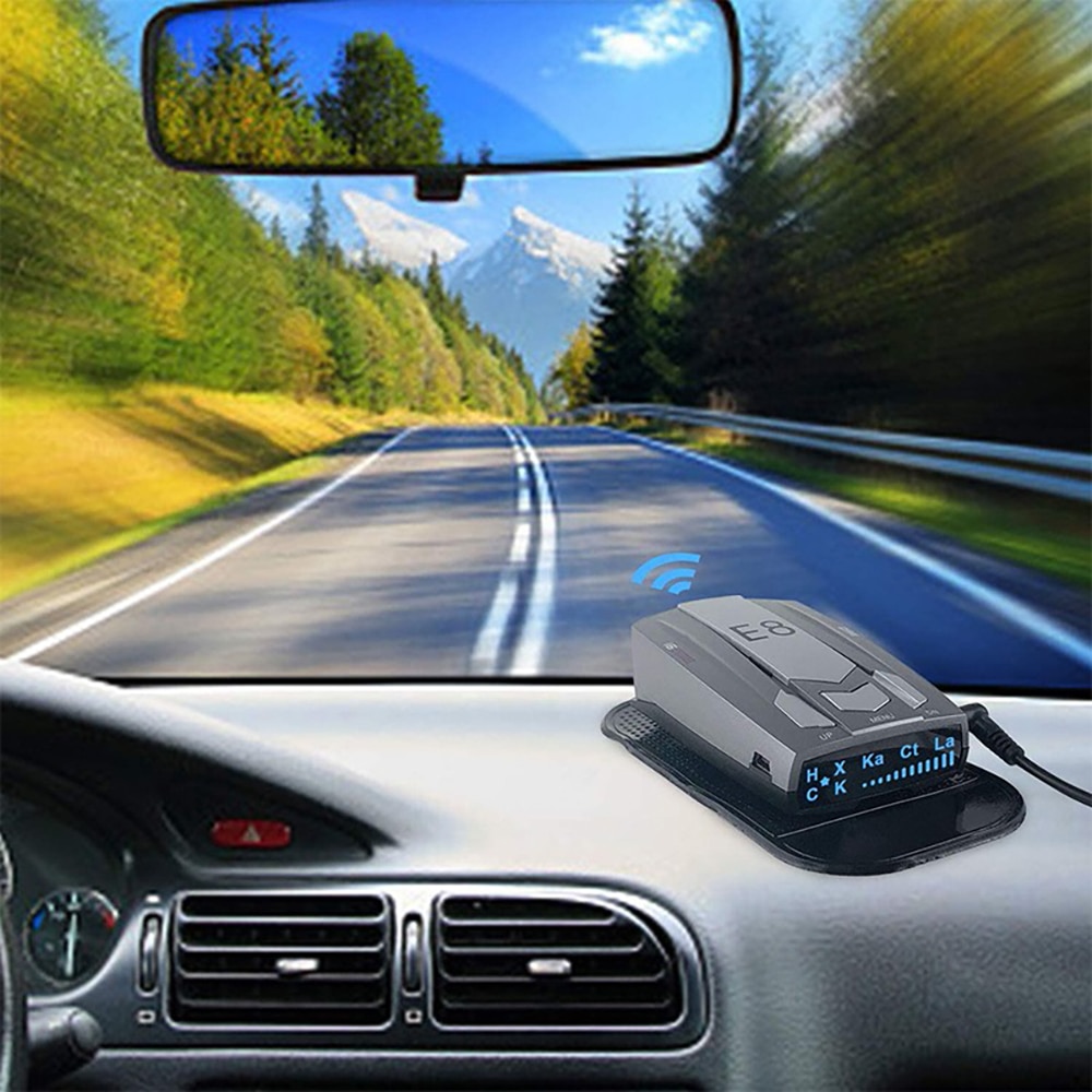 Car Radar Detector Flow Volecity Police Radar Detector Long Range Signal Detection Voice Alerts with Led Display Support Russian