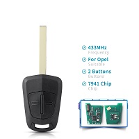 Car Remote Control Key For D System Opel Vauxhall Astra H 2004 - 2009 Zafira B 2005-2013 433MHz PCF7941 Chip HU100 Blade