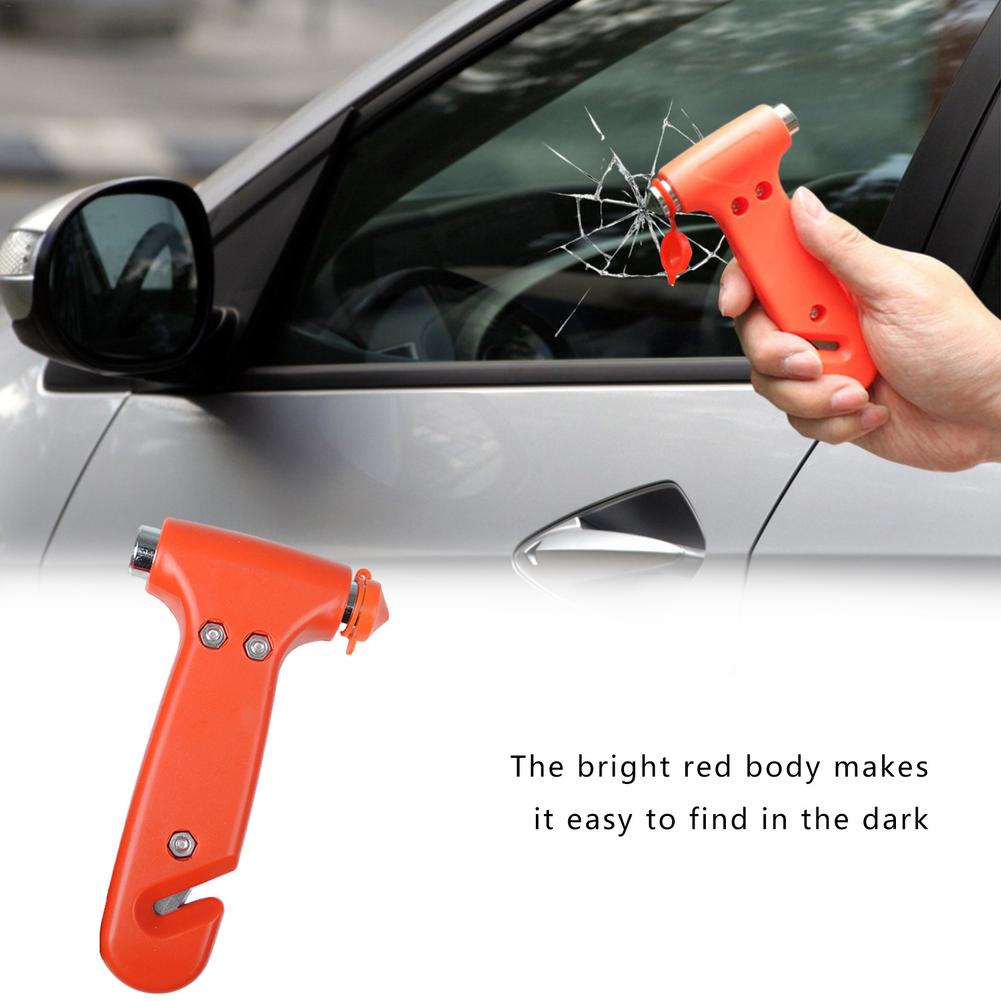 2-in-1 Car Safety Hammer Emergency Car Hammer Glass Breaker Cutter Window Broken Escape Blade Multi Mini Tool