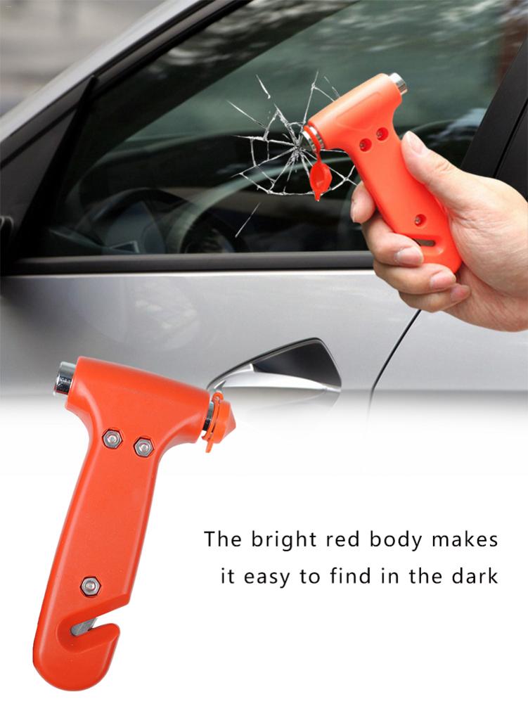 2-in-1 Car Safety Hammer Emergency Car Hammer Glass Breaker Cutter Window Broken Escape Blade Multi Mini Tool