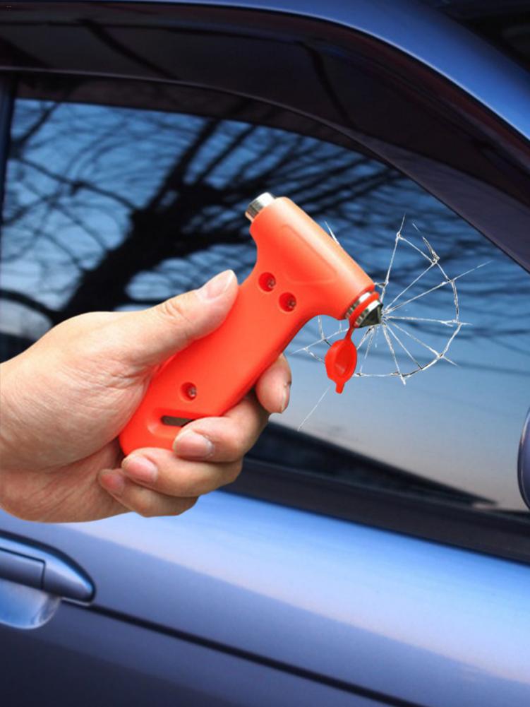 2-in-1 Car Safety Hammer Emergency Car Hammer Glass Breaker Cutter Window Broken Escape Blade Multi Mini Tool