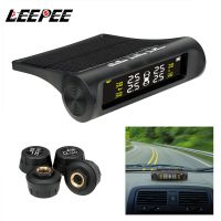 Car TPMS Tyre Pressure Monitoring System Solar Power Digital LCD Display Auto Security Alarm Systems Pressure External Sensor