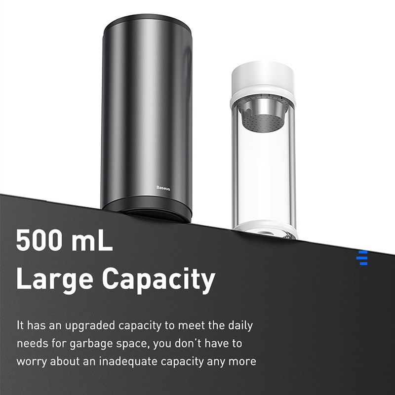 500mL Car Trash Bin Alloy Garbage Can For Car Dustbin Waste Rubbish Basket Bin Organizer Storage Holder Bag Auto Accessories