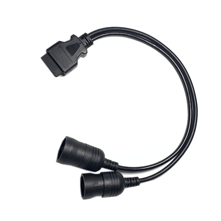 Car Truck Y Cable OBD OBD2 16pin Female To J1708 6pin/ J1939 9pin OBDII 60CM Y Cable diagnostic adapter cable