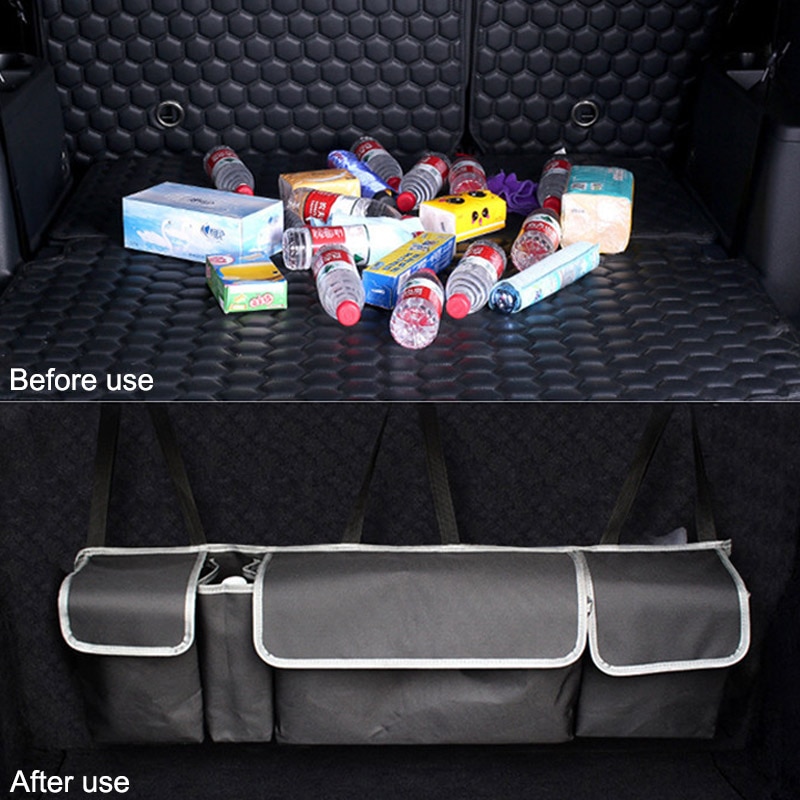 Car Trunk Organizer Adjustable Hanging Backseat Storage Bag High Capacity Multi-use Oxford Automobile Seat Back Organizers