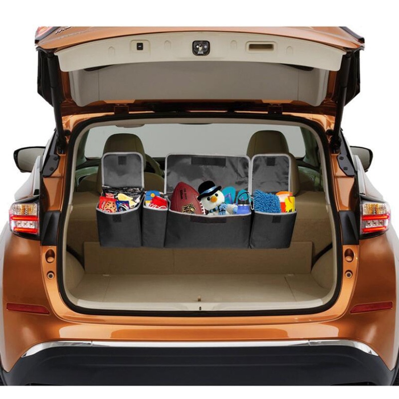 Car Trunk Organizer Adjustable Hanging Backseat Storage Bag High Capacity Multi-use Oxford Automobile Seat Back Organizers