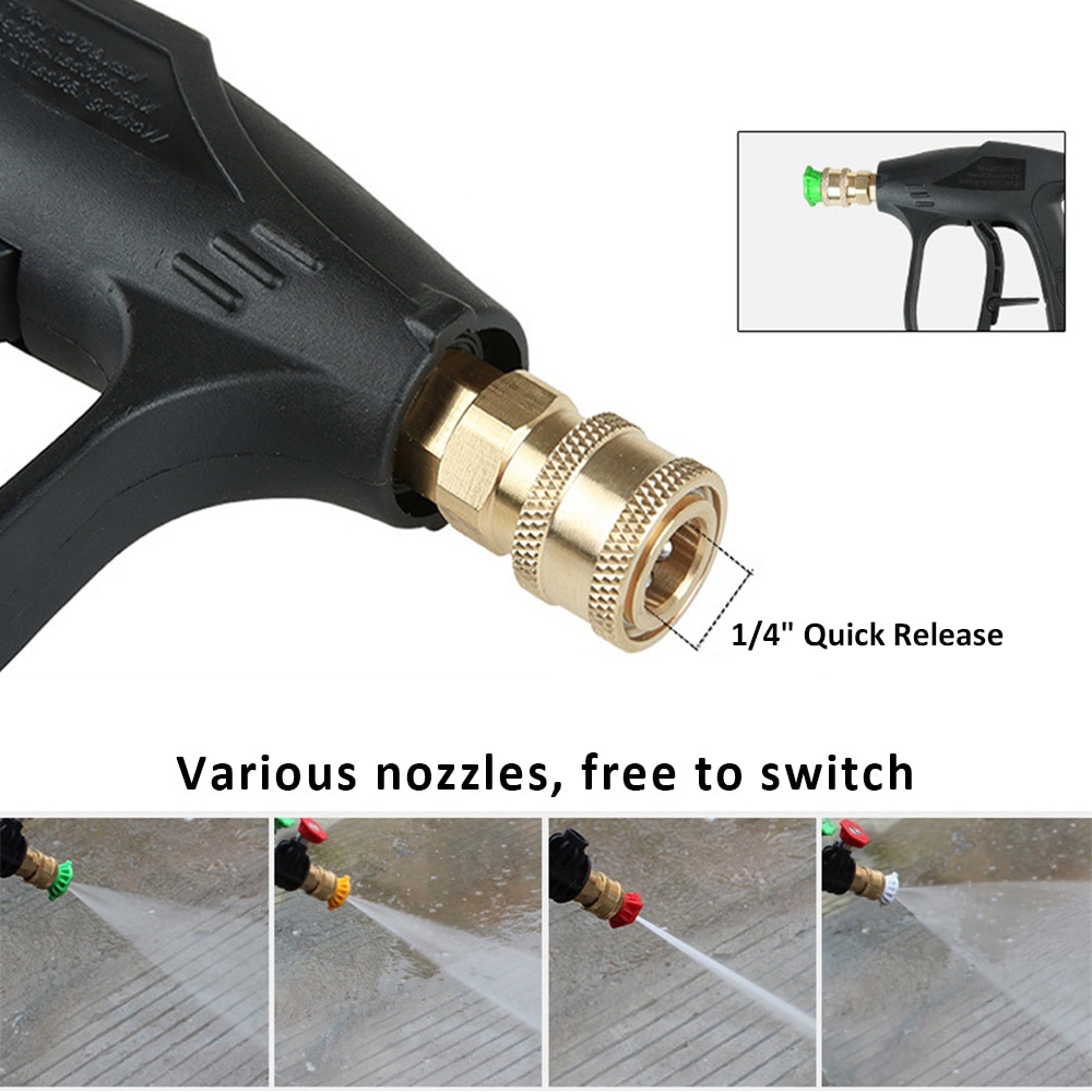 High Pressure Washer Car Wash Gun with 5 Nozzles for Car Pressure Power Washers M22 x 1.5 mm Water guns Car Cleaning Tools