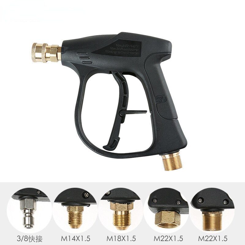 High-pressure Fan-shaped Car Wash Nozzle for Washing Machine, Quick-plug 5-color Nozzle, Pressure Resistance 150KG