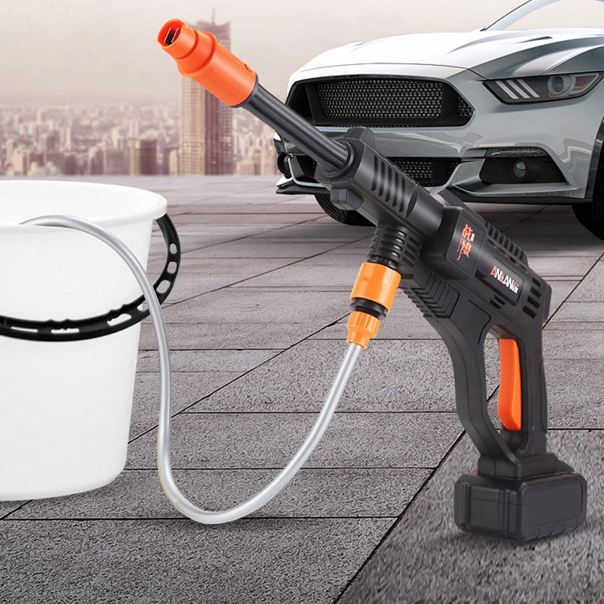 70BAR 22000mAh High Pressure Car Washer Self Priming Sustain 80min Washing Wreless Car Wash Water Gun With Li-ion Battery 220V