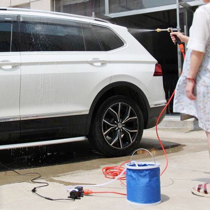 12V Car Washing Machine High Pressure Car Electric Washer Wash Pump Set Portable Auto Washing Machine Kit Car Washing Tools