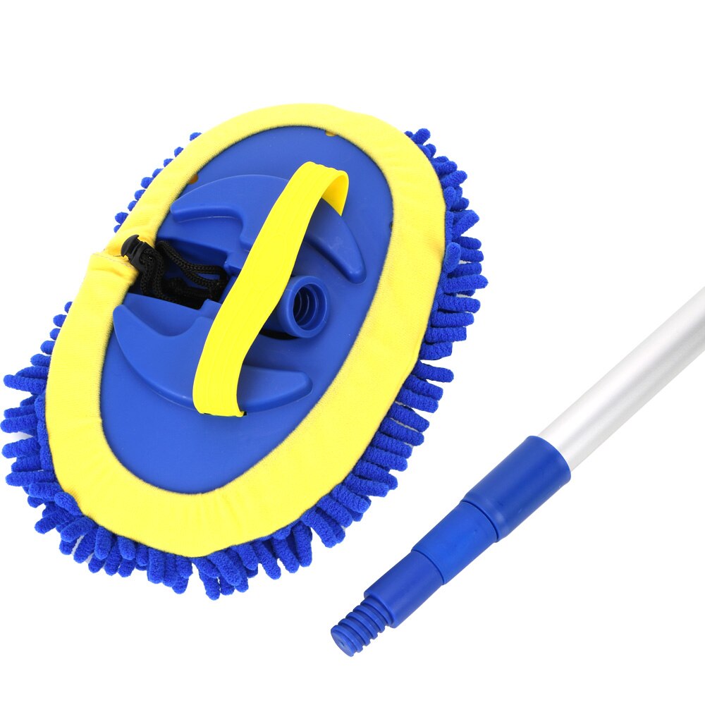 Car Wash Brush Cleaning Mop Telescoping Long Handle Chenille Broom Cleaning Brushes With Sponge Auto Accessories